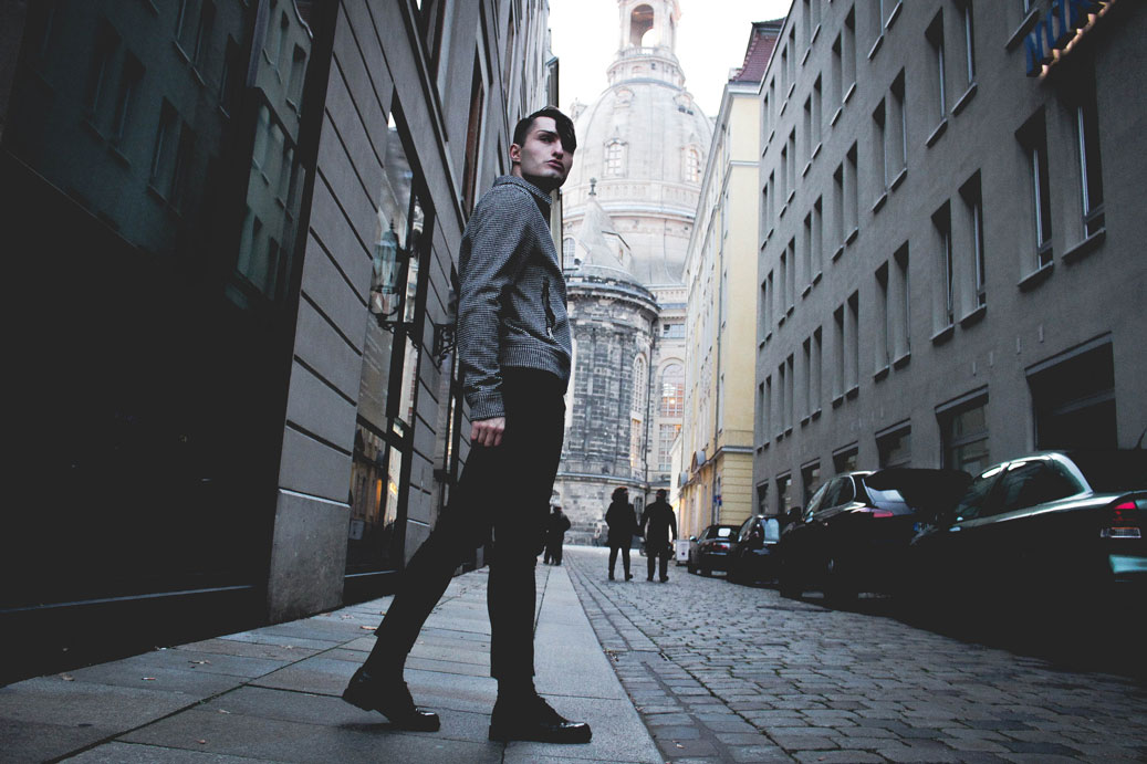 Pepita Muster Jacke im Chanel Look für Männer Fashion Blog Dresden 12