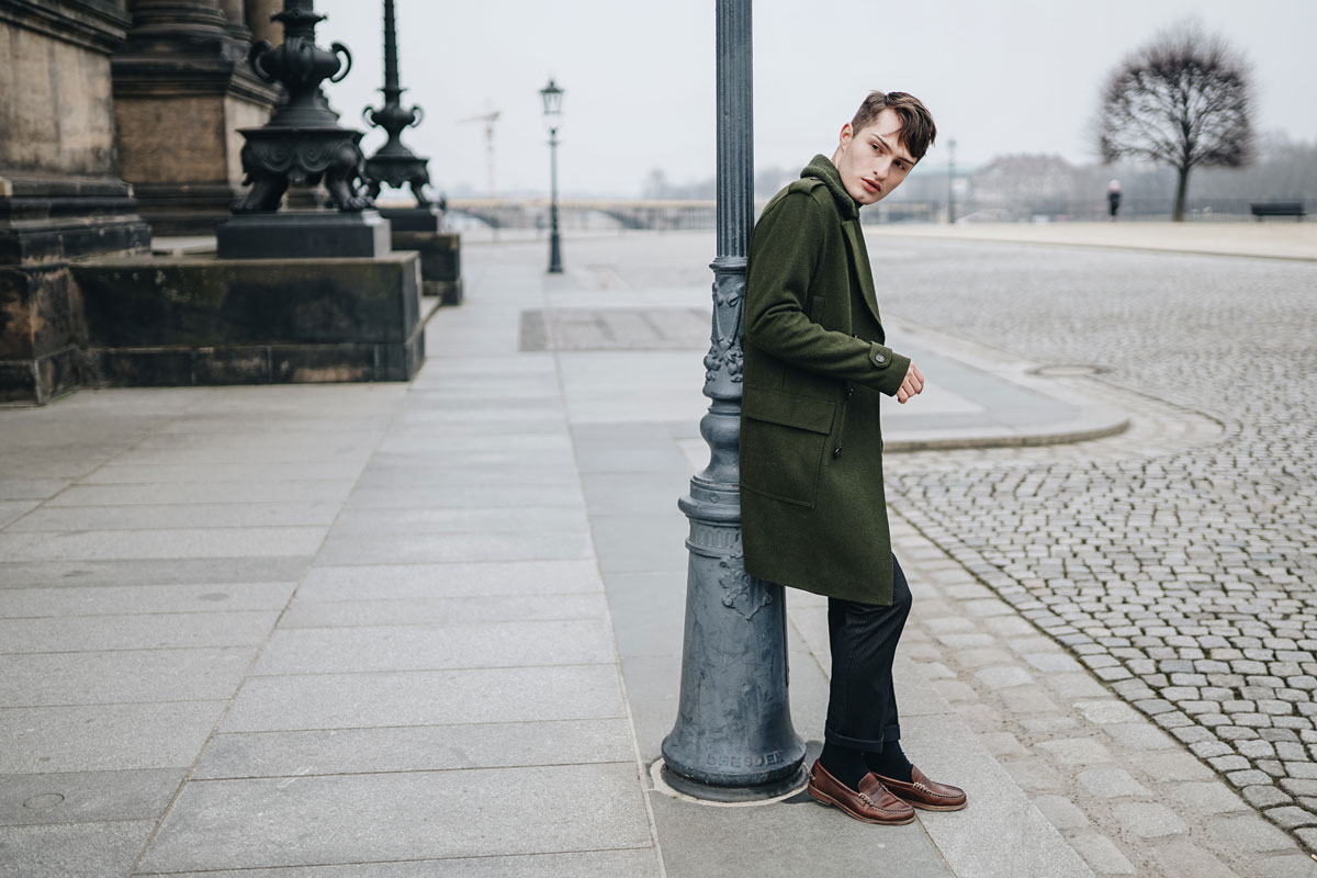 Woche um Woche Fashion Blog für Männer Mister Matthew grüner Mantel Dresden 2