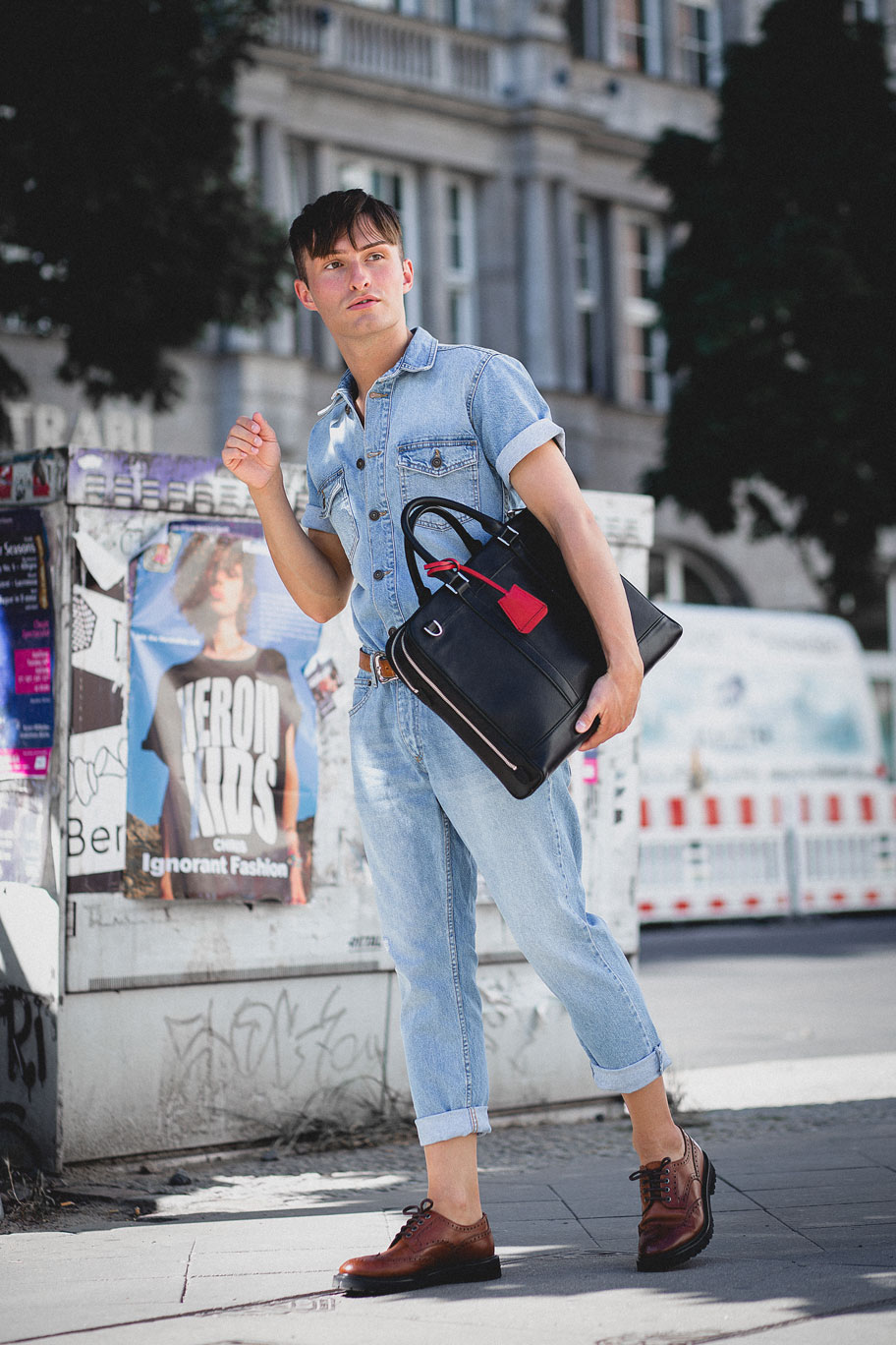 Denim Jumpsuit Männer | Streetstyle Look Berlin Fashion Week | Mister Matthew 5