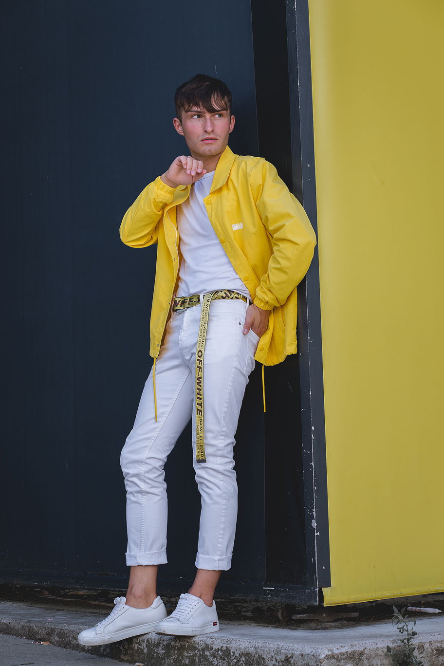 Gelbe Jacke | Fashion Week Berlin Look | IVANMAN inspiriert | Offwhite | Mister Matthew 1