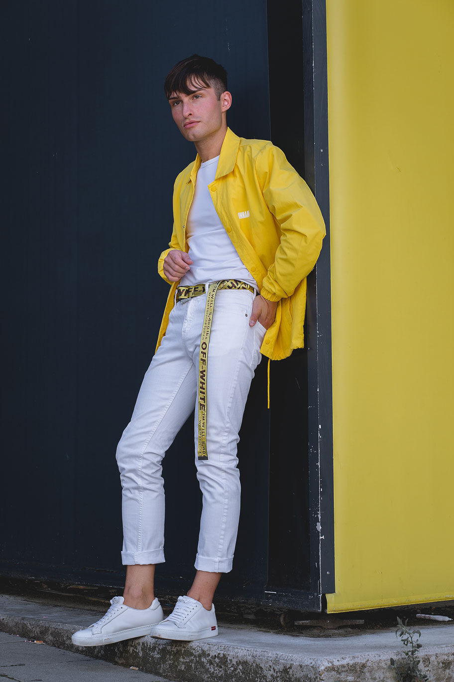 Gelbe Jacke | Fashion Week Berlin Look | IVANMAN inspiriert | Offwhite | Mister Matthew 3