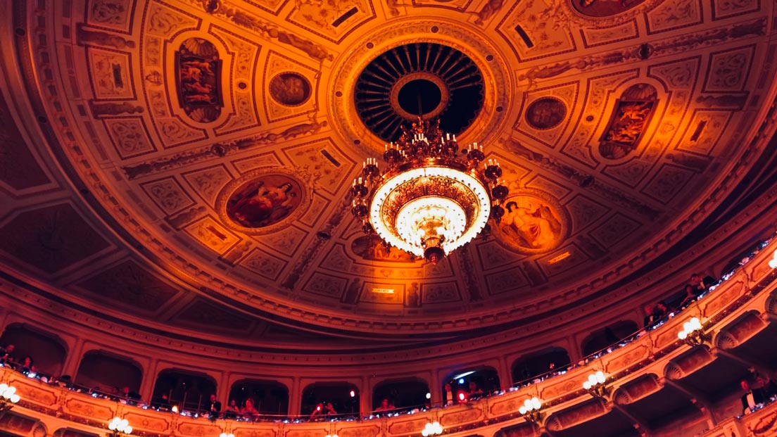 Semperopern Ball 2019, Deckenbild in der Oper