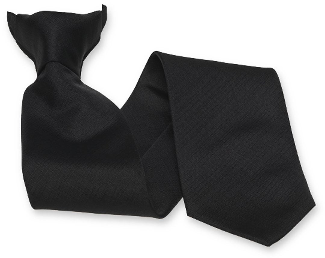 3 kleine Helfer: Krawatte, Fliege, Hosenträger - eine schwarze Krawatte gefaltet