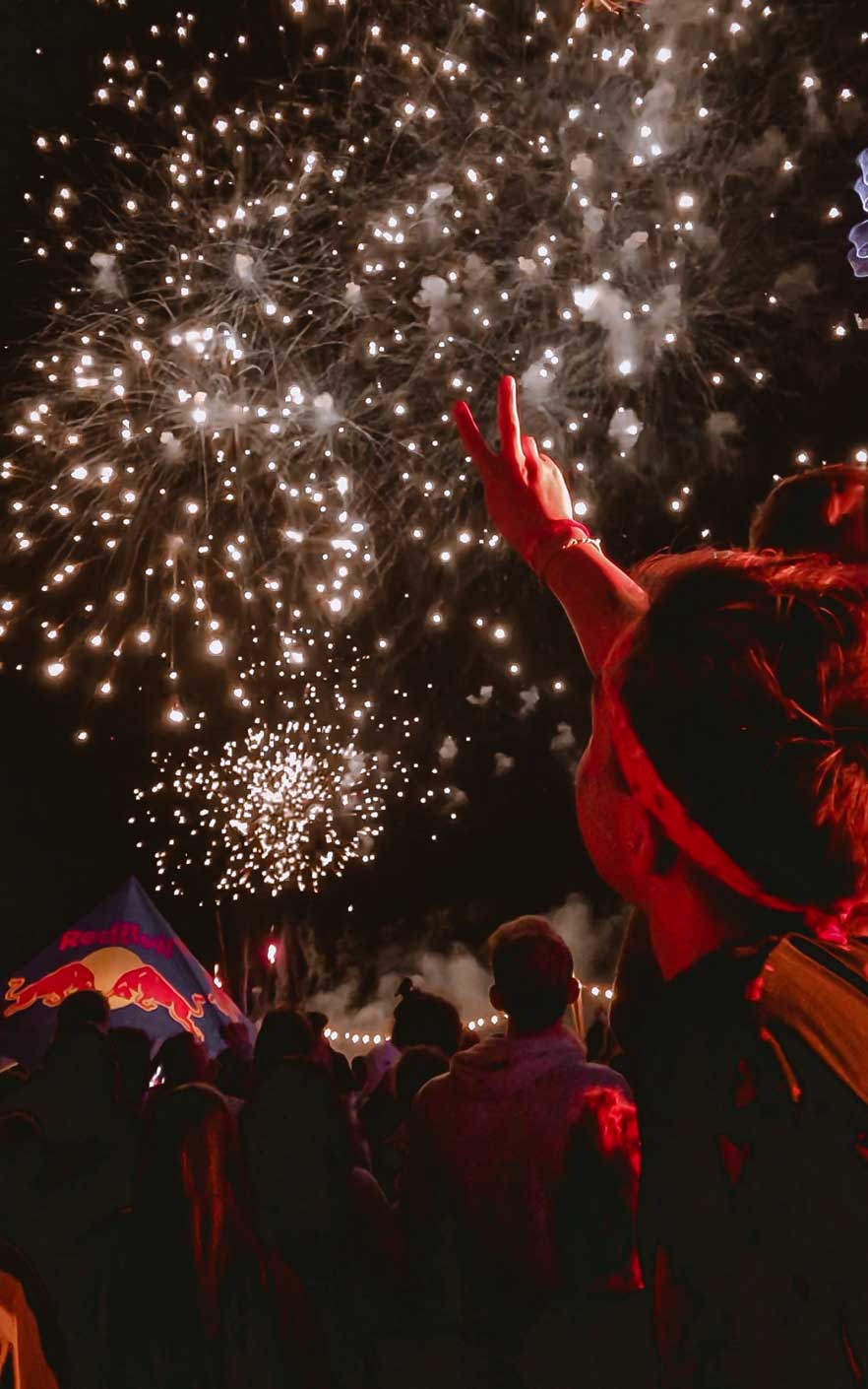 Feuerwerk auf dem SMS Festival 2019.