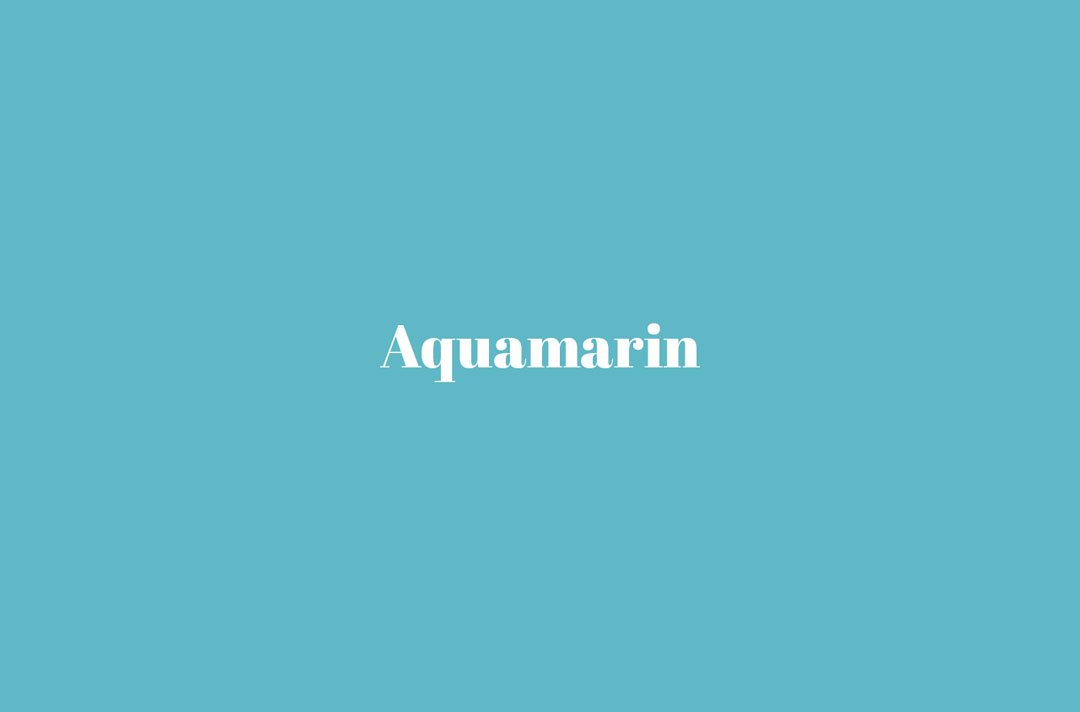 Aquamarin als Trendfarbe 2020.