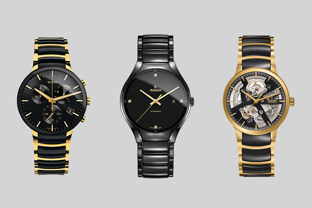 Gold und Schwarze Uhren bei den Uhren Trends 2021.
