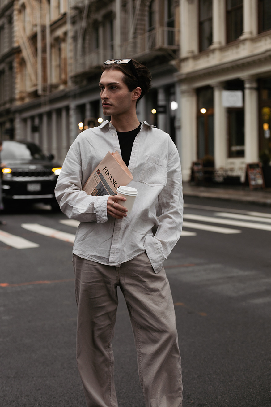 Stylisch in Soho, New York: Ein Spätsommer Outfit aus Leinen
