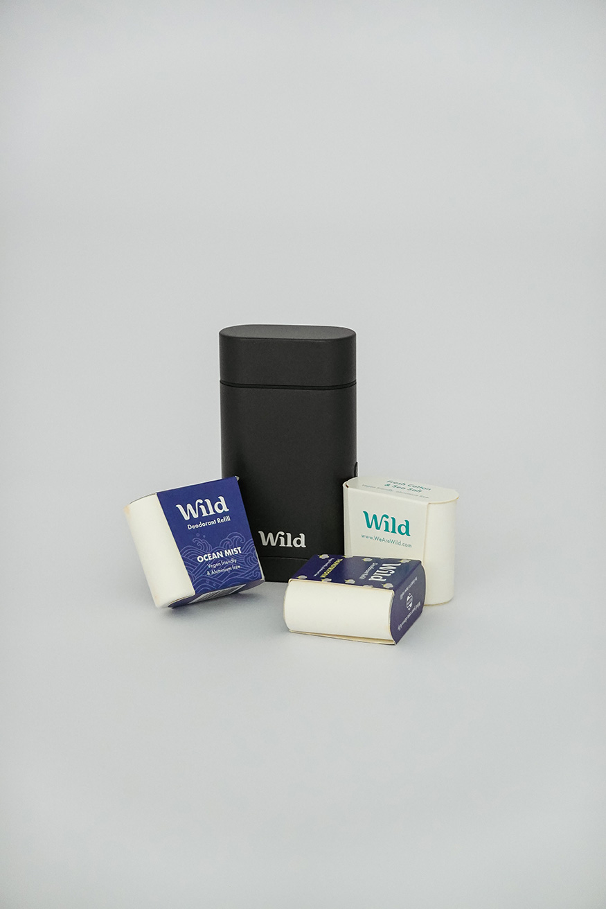 Nachhaltiges natürliches Deodorant mit Wild: Case und Refiller