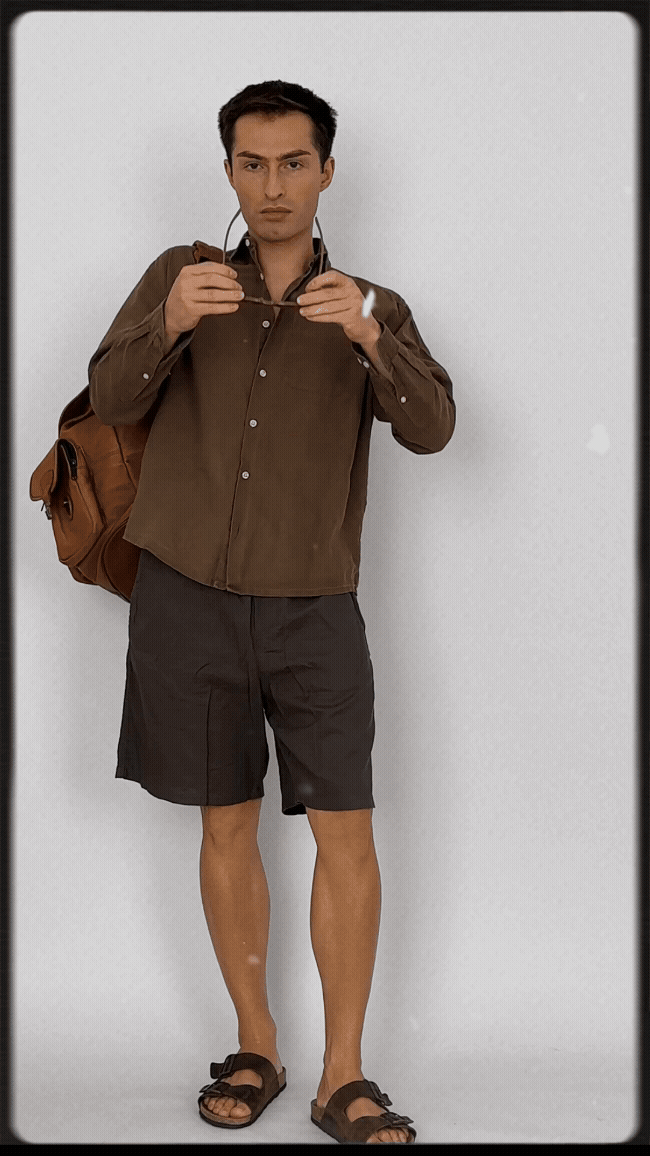 Komplett braunes Outfit für Männer